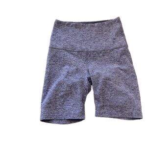 Beyond Yoga Gray Athletic Shorts High Waist Moisture-Wicking